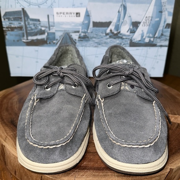 *NWT* SPERRY Intrepid Graphite/Suede Boat Shoes - Picture 3 of 15
